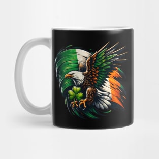 st patricks - eagle with an Irish flag Mug